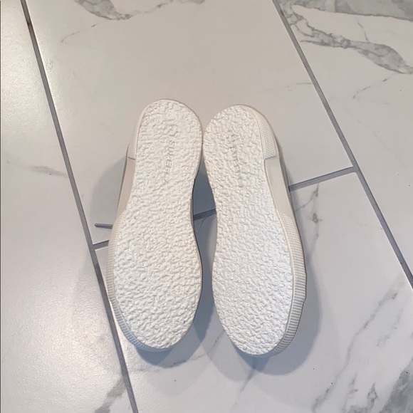 Superga 2750 Metallic Nappa Sneakers - Grey Silver Avorio - Picture 4 of 5